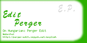edit perger business card
